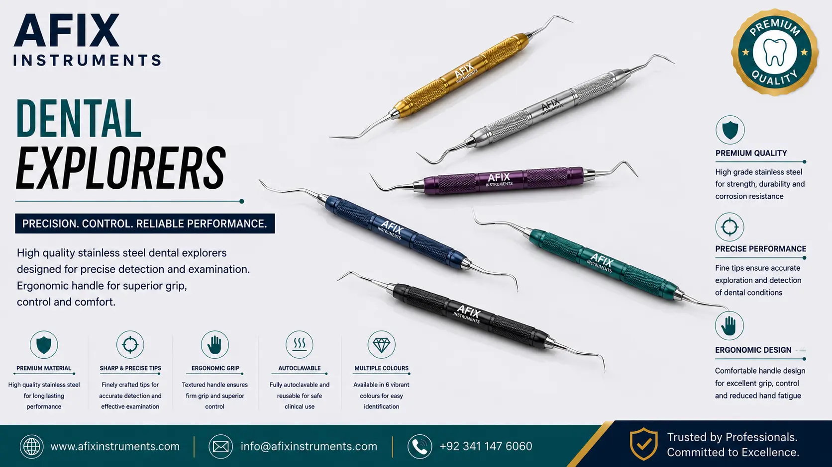 Professional Dental Explorers for Clinics & Dental Labs
